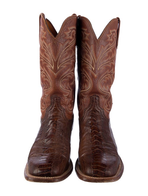 Lucchese Leather Printed Western Boots