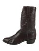Lucchese Leather Embroidered Accent Boots