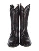Lucchese Leather Embroidered Accent Western Boots