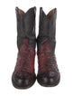 Lucchese Ostrich Printed Western Boots