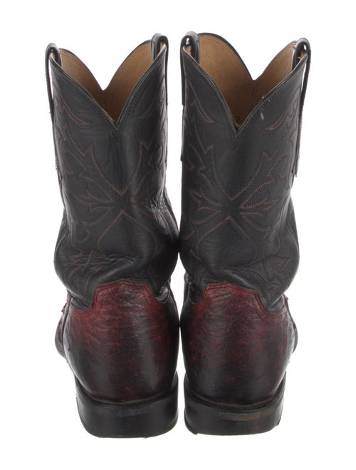 Lucchese Ostrich Printed Western Boots