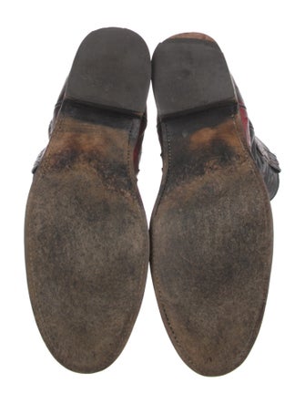 Lucchese Ostrich Printed Western Boots