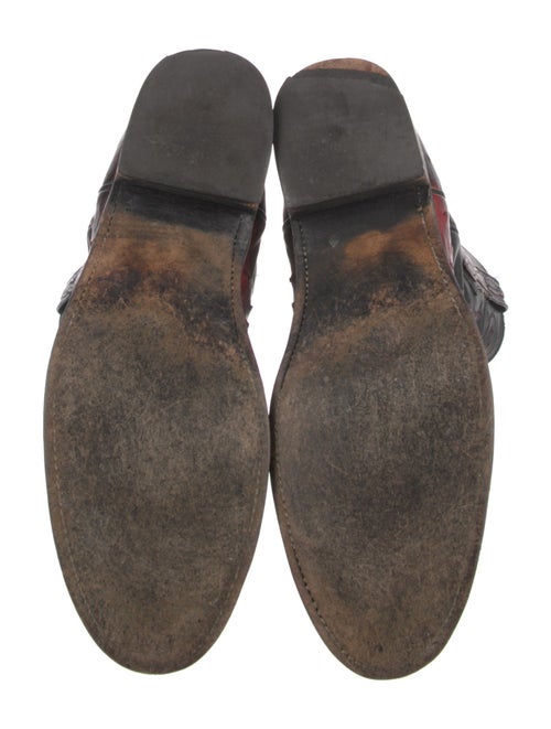 Lucchese Ostrich Printed Western Boots