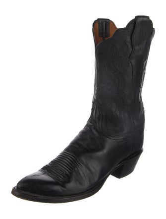 Lucchese Leather Patterned Western Boots