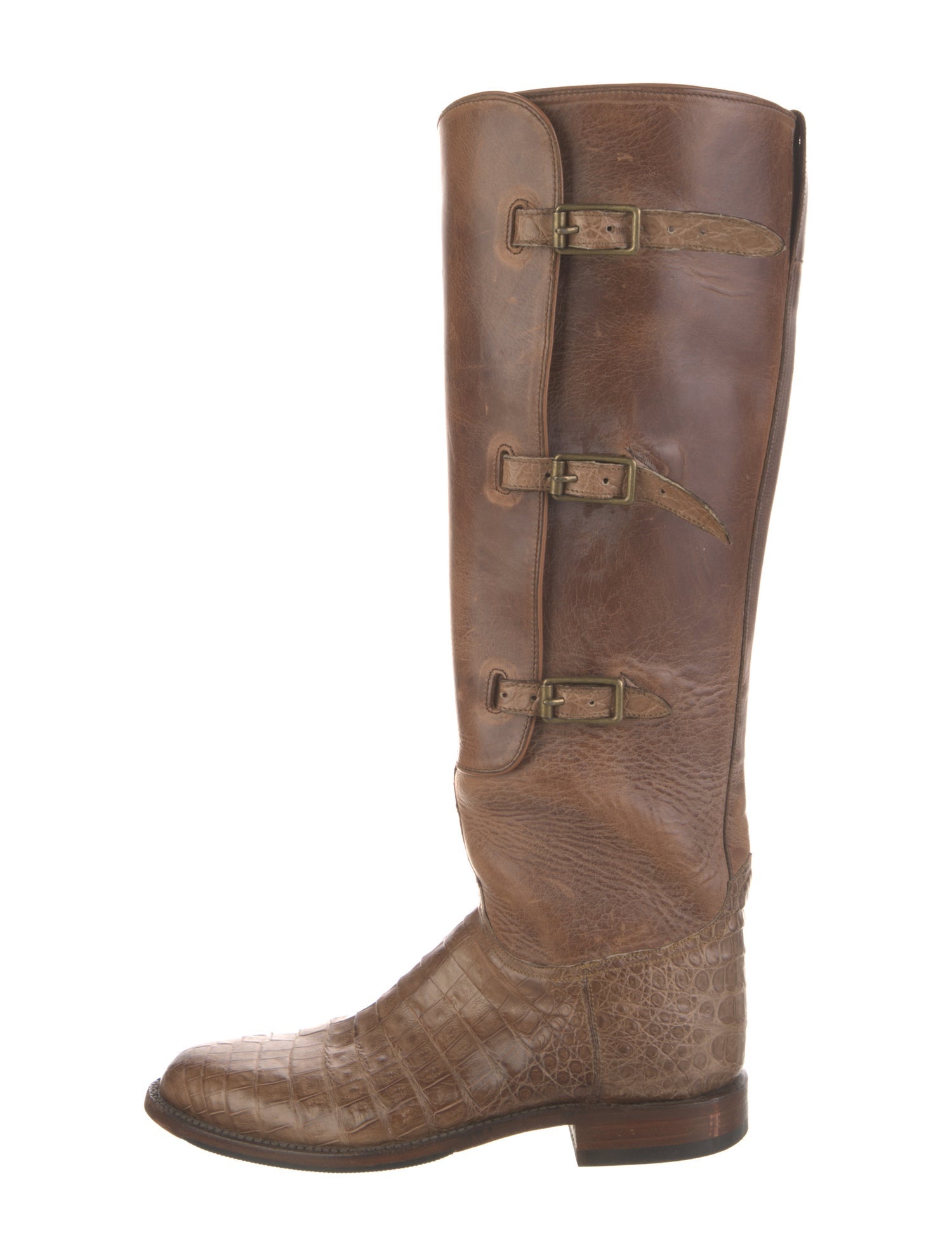 Lucchese Crocodile Riding Boots