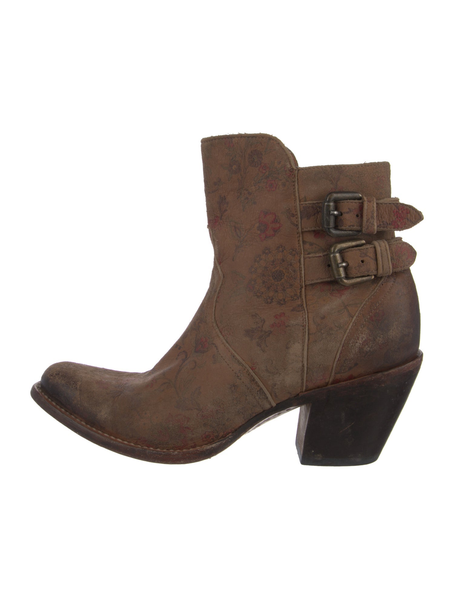 Lucchese Leather Moto Boots