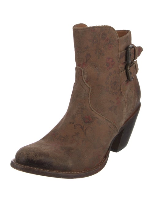 Lucchese Leather Moto Boots