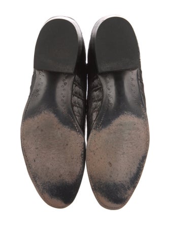 Lucchese Crocodile Embroidered Accent Western Boots