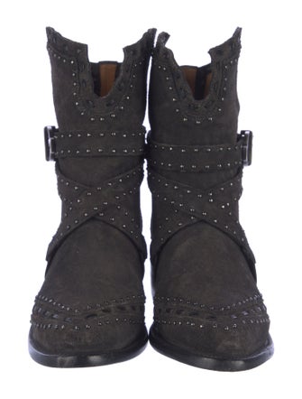 Lucchese Leather Lace-Up Boots