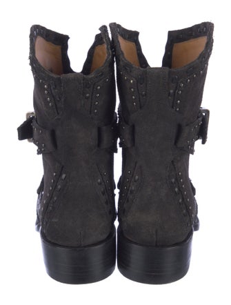 Lucchese Leather Lace-Up Boots