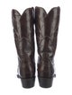 Lucchese Leather Embroidered Accent Western Boots