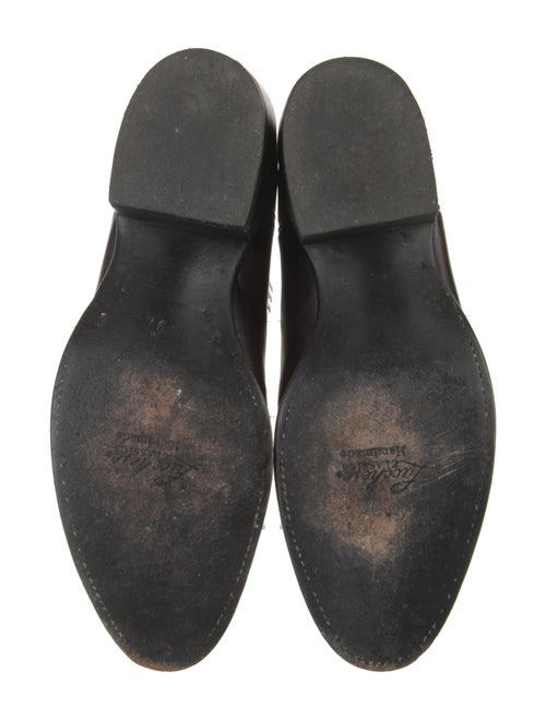 Lucchese Leather Embroidered Accent Western Boots