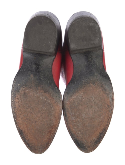 Lucchese Leather Embroidered Accent Western Boots