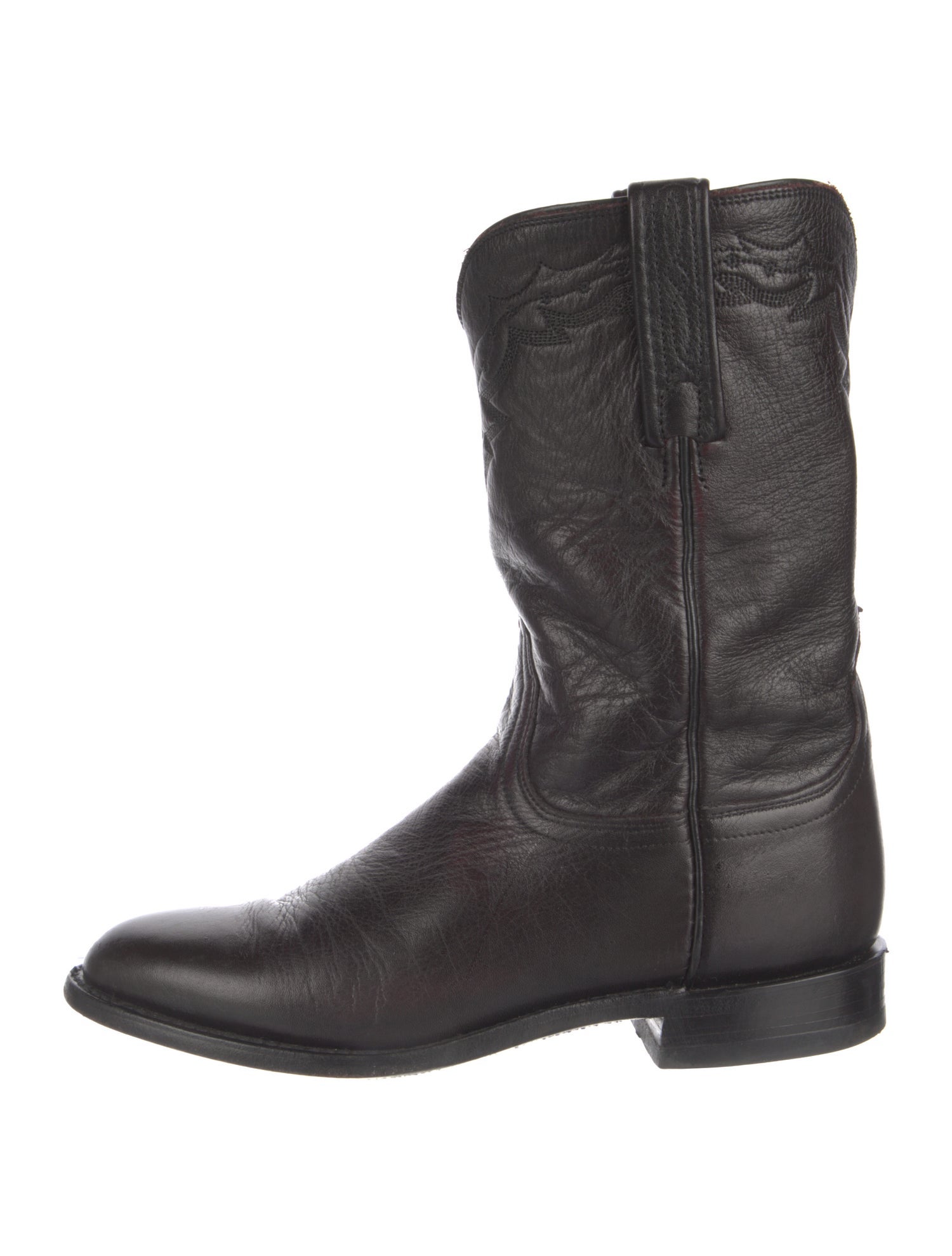 Lucchese Leather Moto Boots