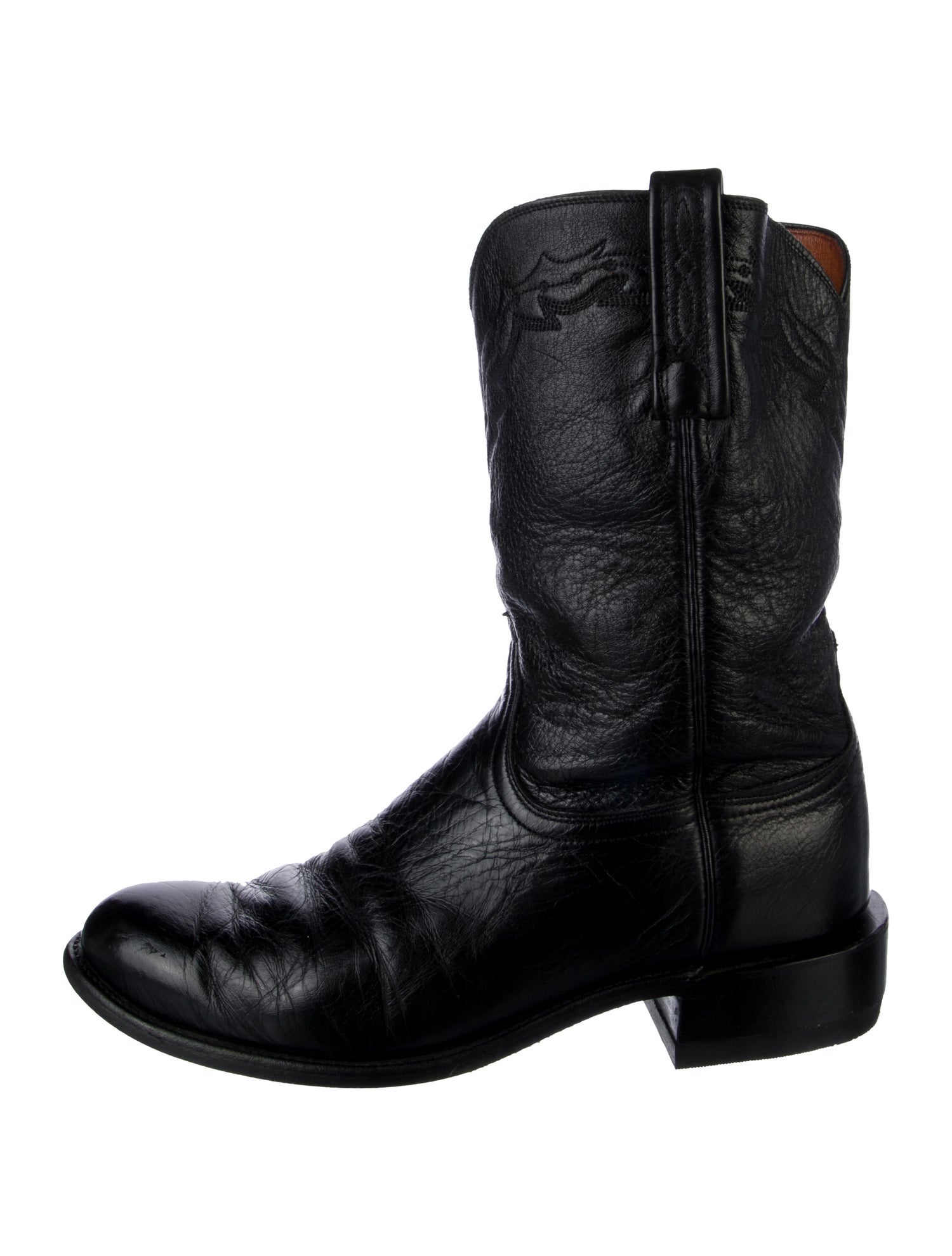 Lucchese Leather Moto Boots