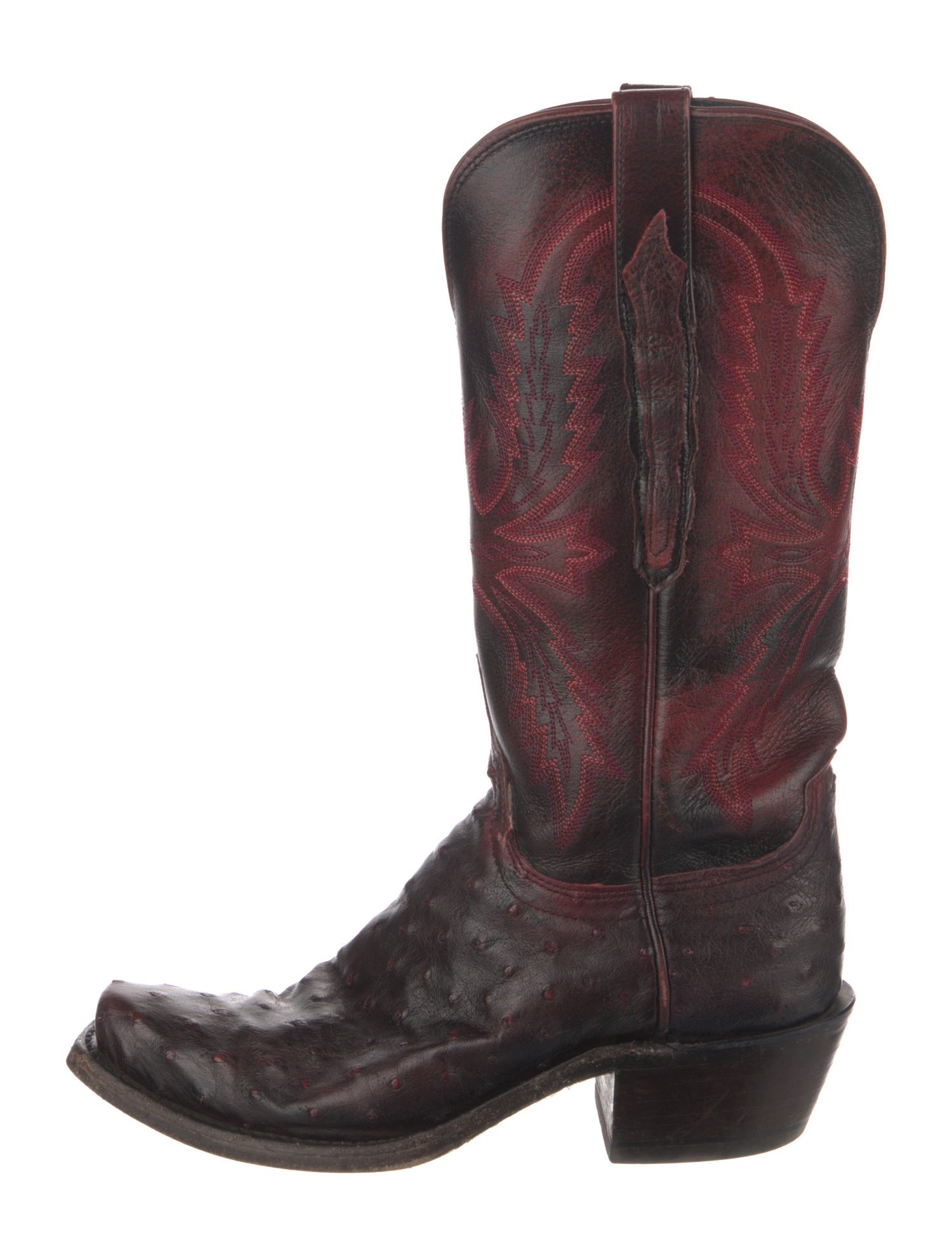 Lucchese Leather Patterned Western Boots