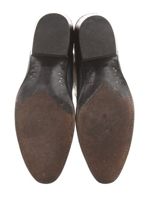 Lucchese Embossed Leather Colorblock Pattern Western Boots