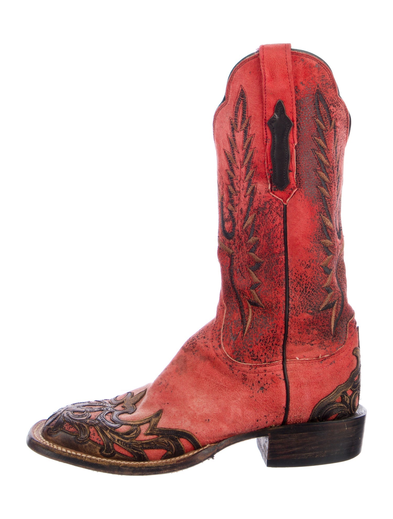 Lucchese Leather Printed Western Boots