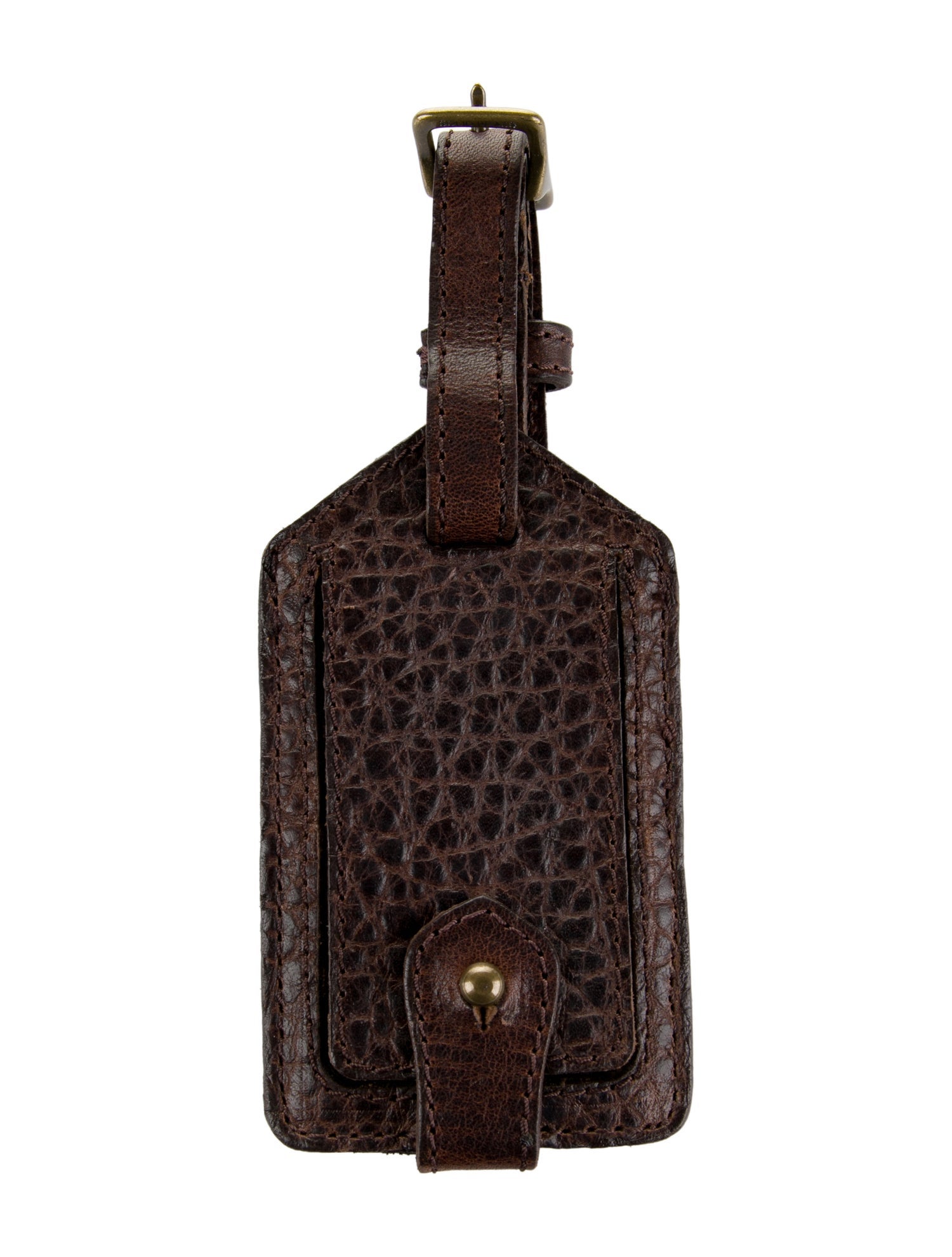 Lucchese Solid Leather Luggage Tag