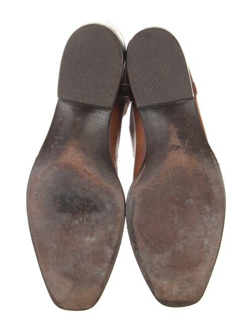 Lucchese Leather Embroidered Accent Boots