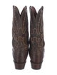 Lucchese Leather Embroidered Accent Western Boots