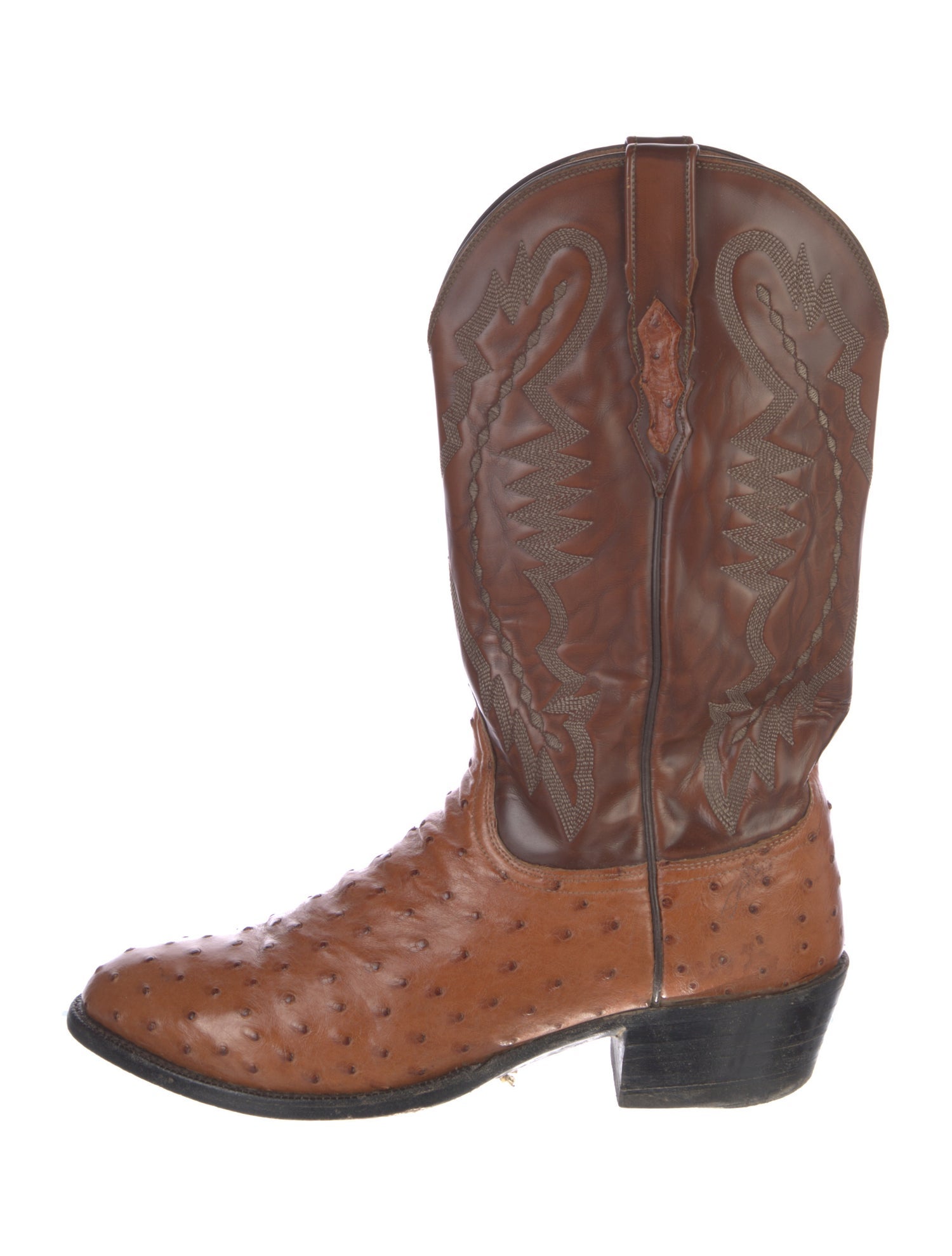 Lucchese Leather Patterned Western Boots