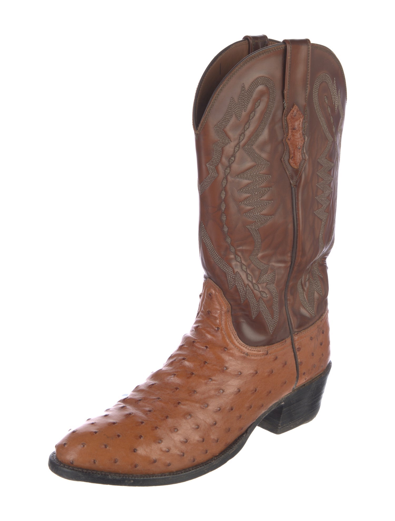 Lucchese Leather Patterned Western Boots