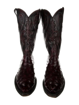 Lucchese Ostrich Western Boots
