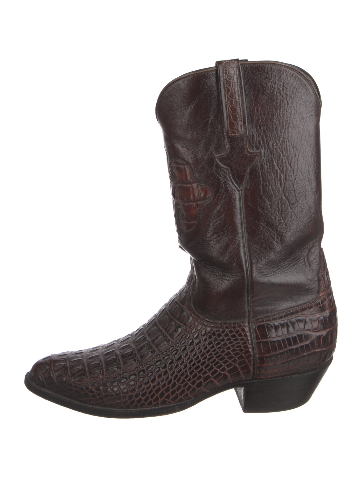 Lucchese Embossed Leather Western Boots