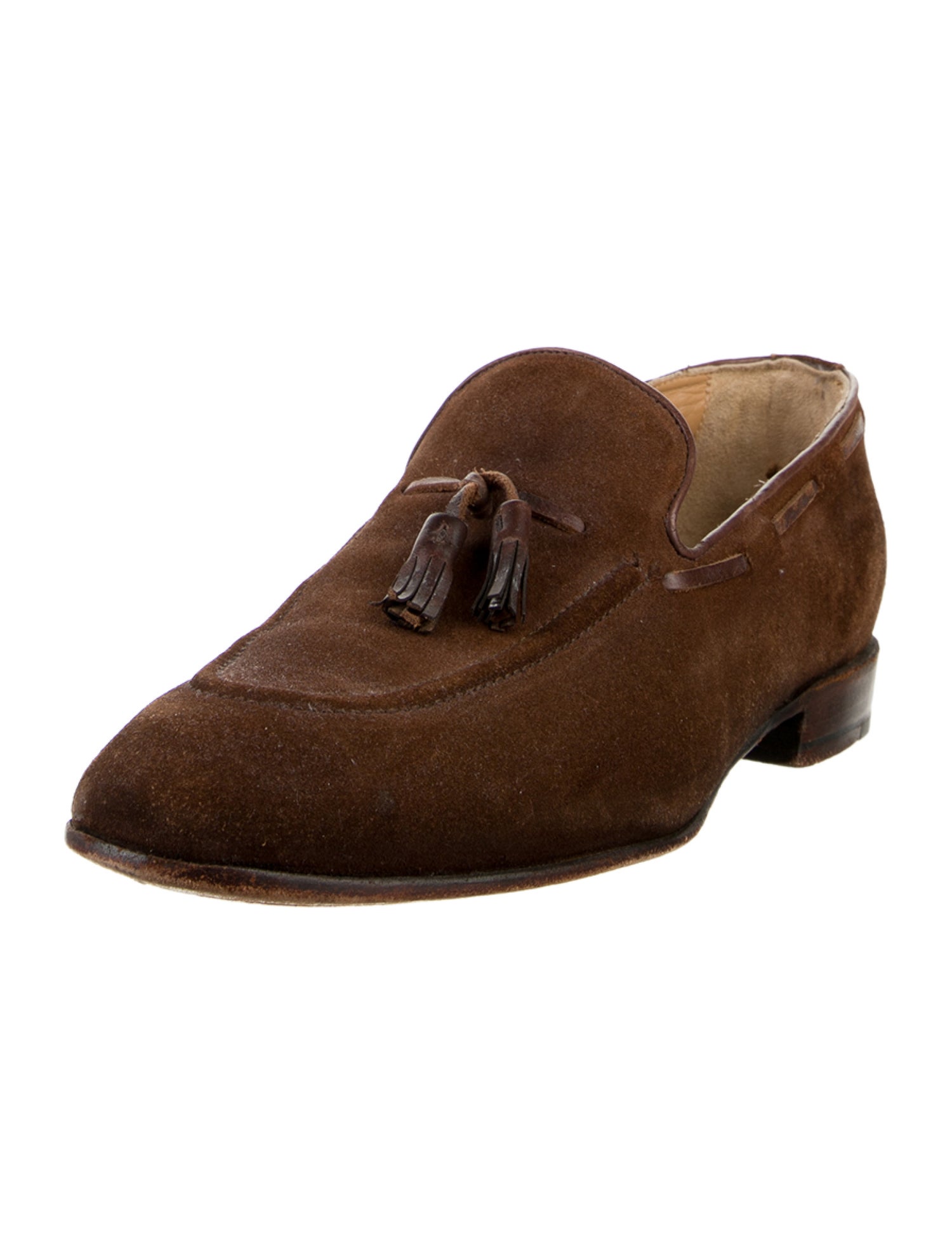Lucchese Suede Dress Loafers
