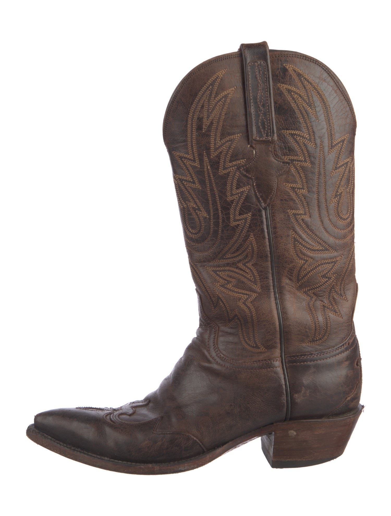 Lucchese Leather Printed Western Boots