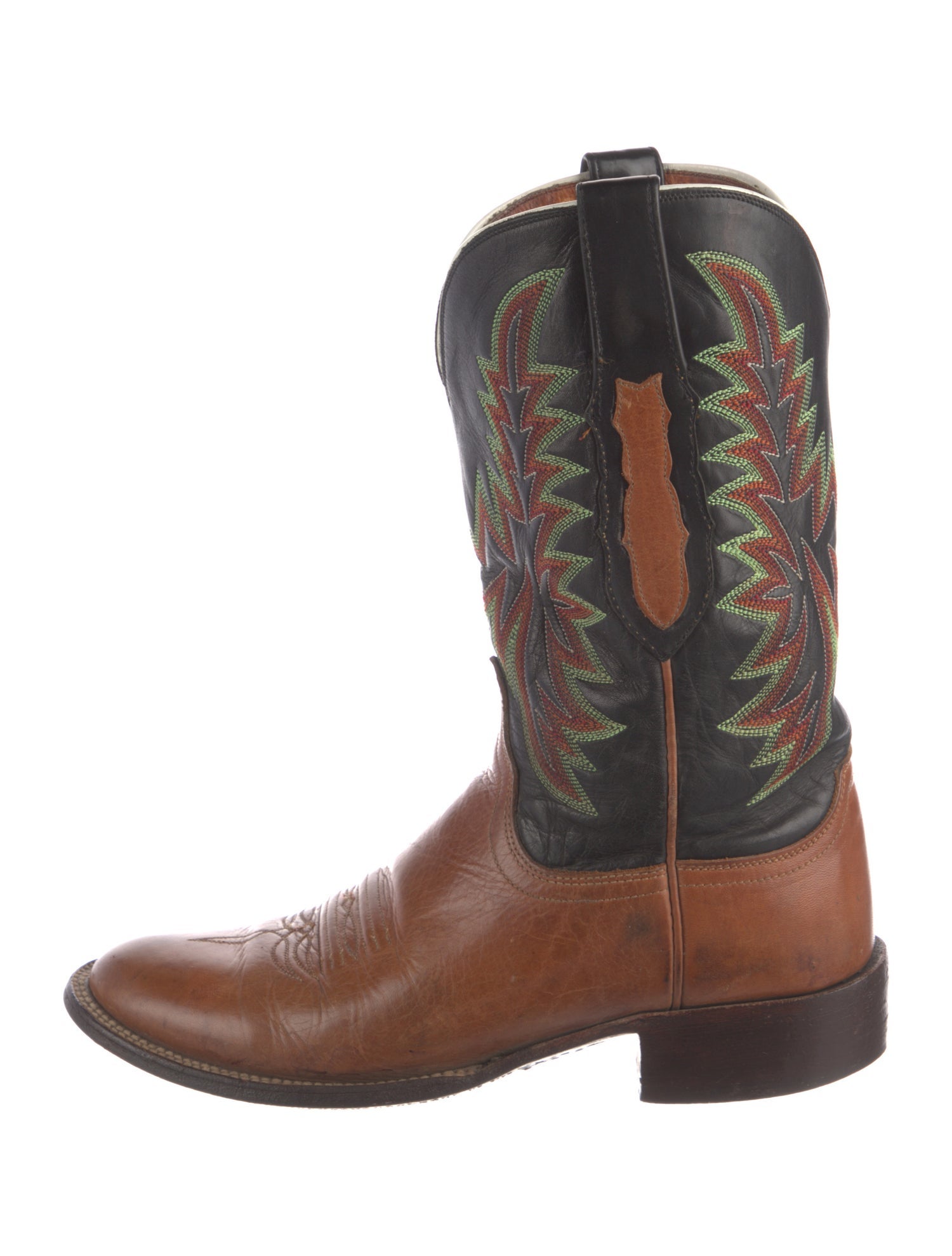 Lucchese Leather Patterned Western Boots