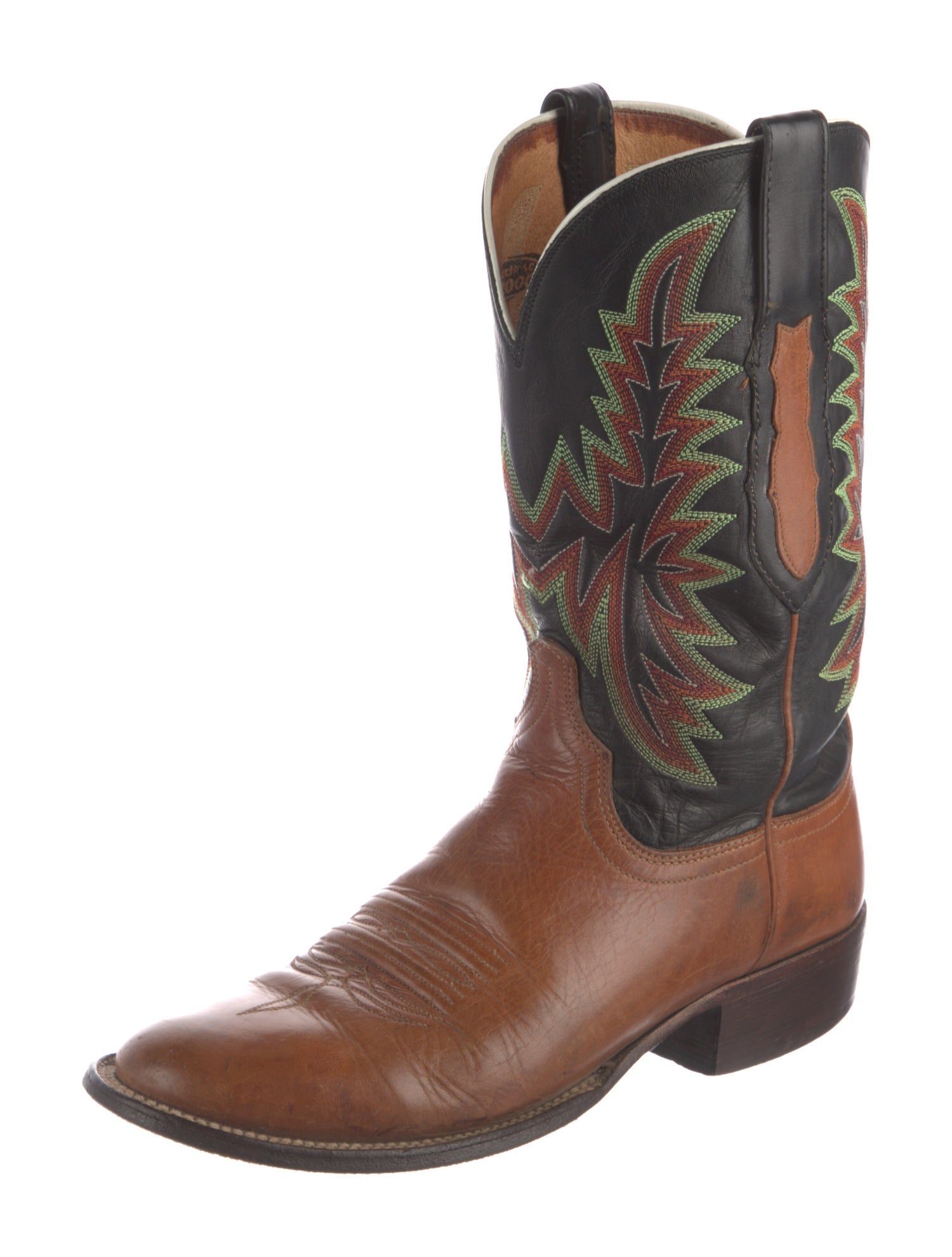 Lucchese Leather Patterned Western Boots