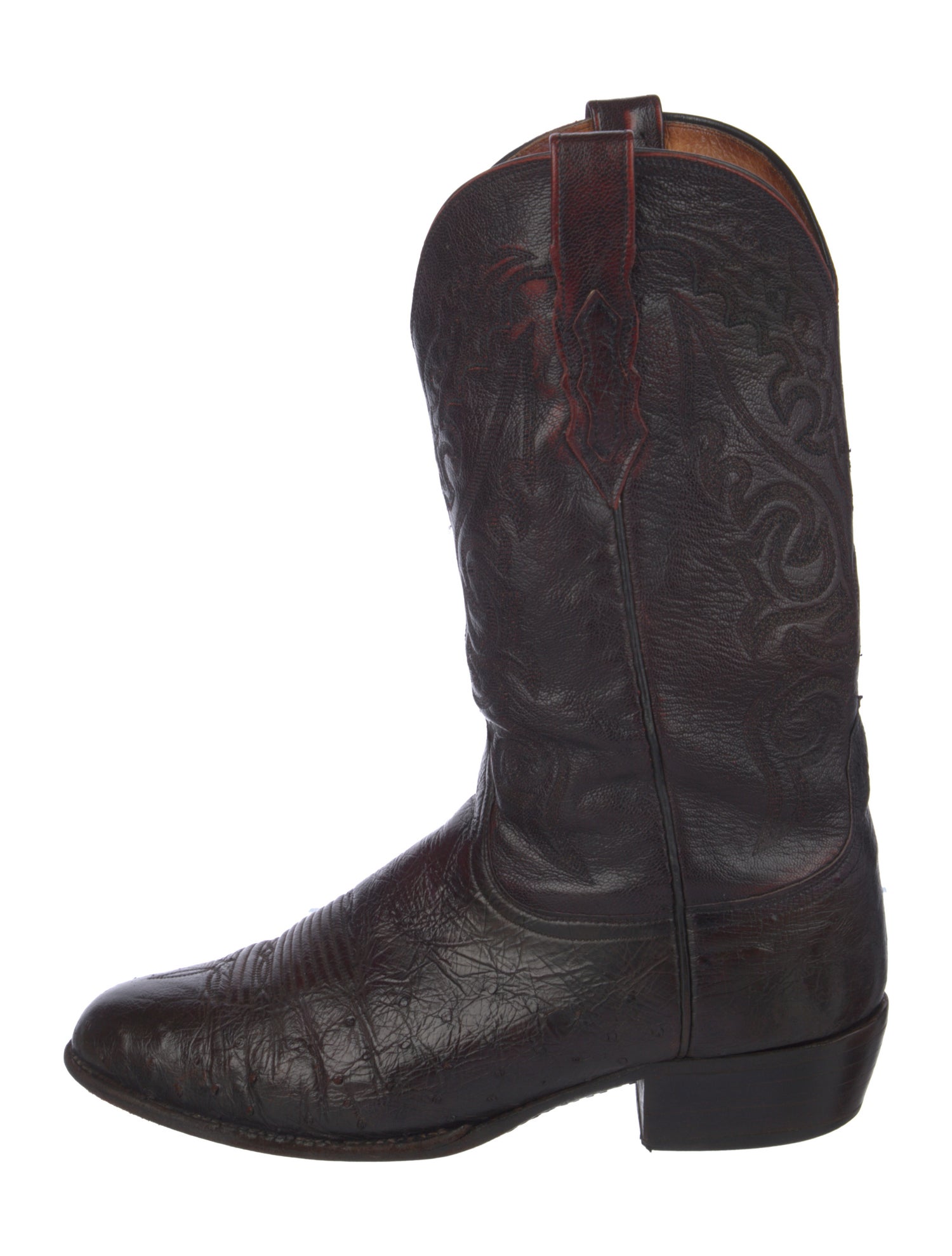 Lucchese Leather Patterned Western Boots