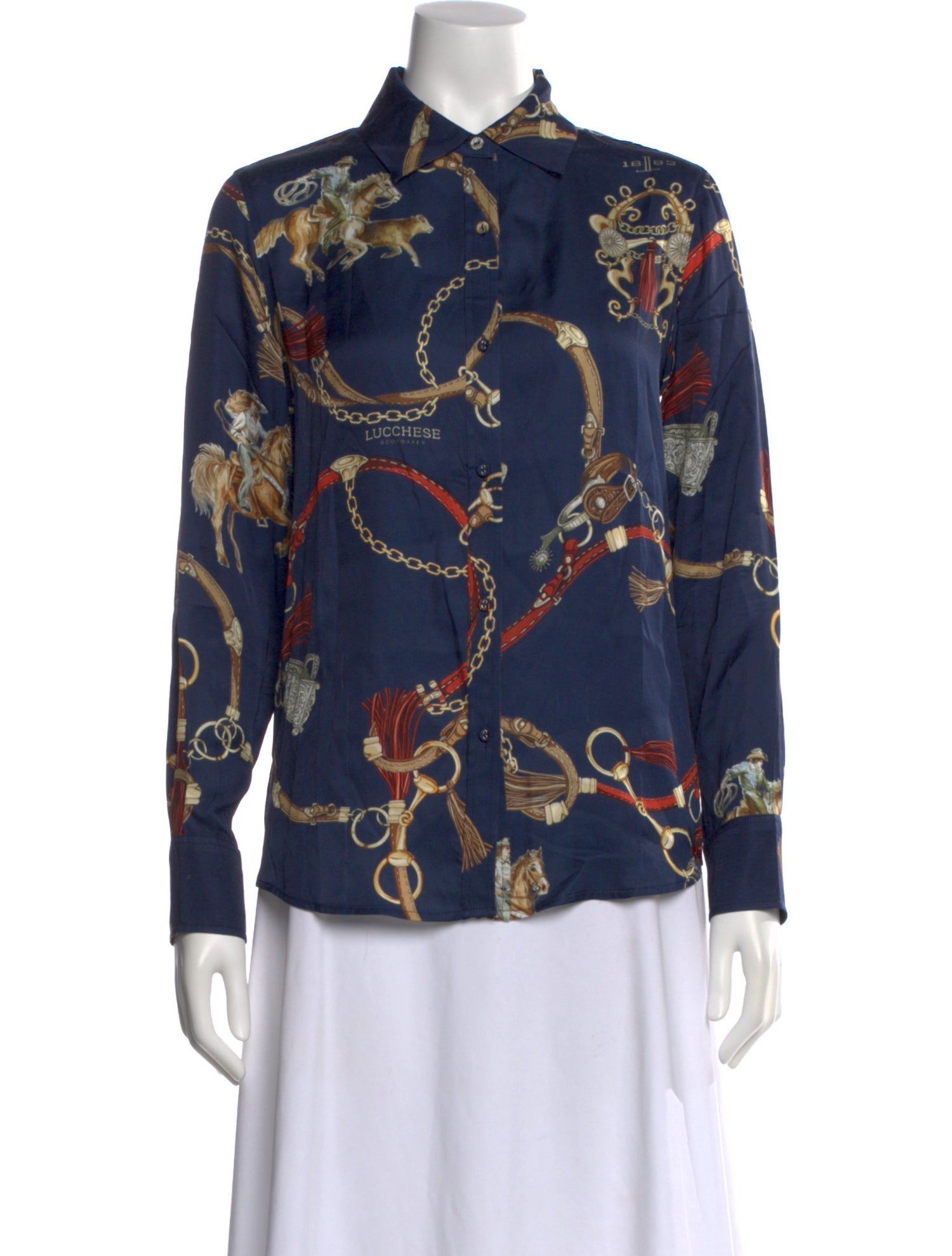 Lucchese Printed Long Sleeve Button-Up Top