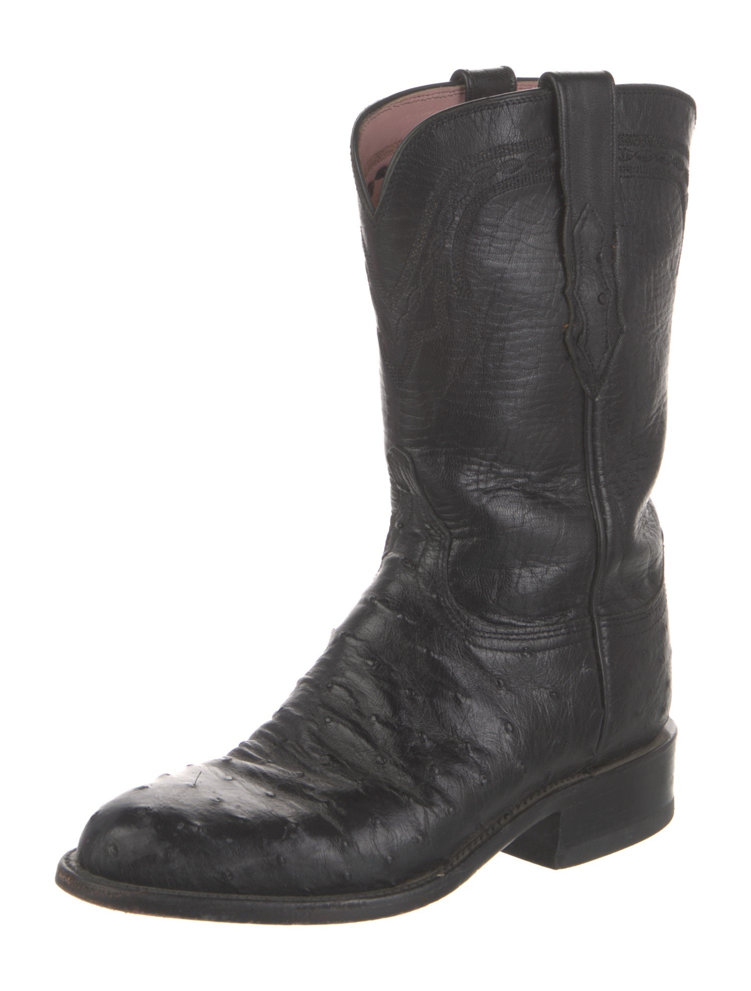 Lucchese Ostrich Moto Boots