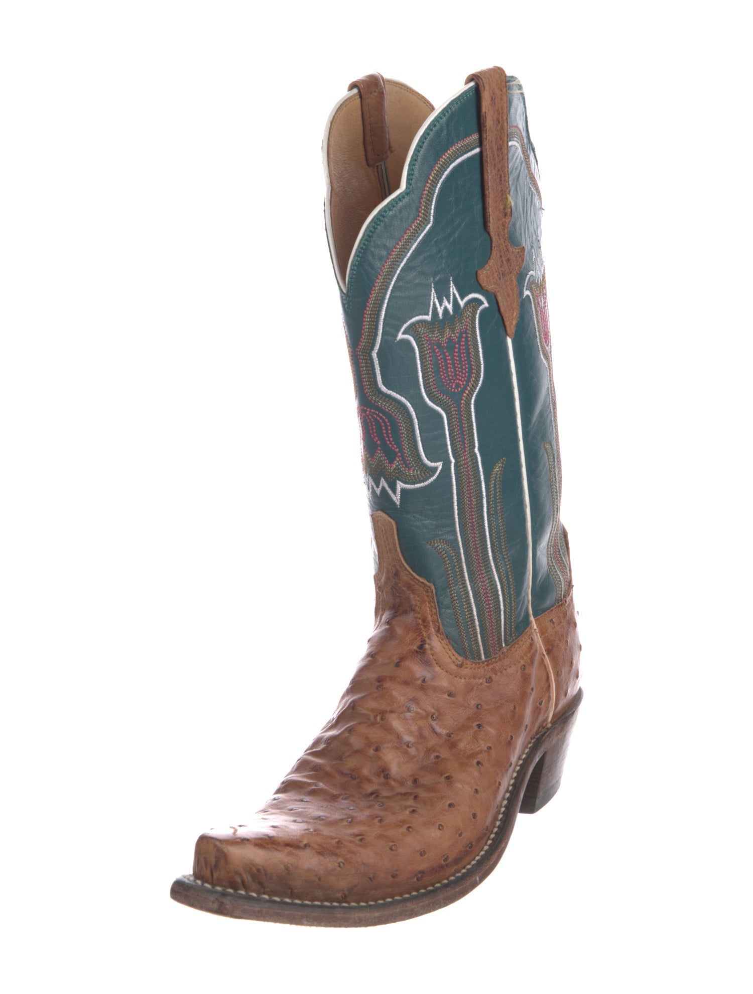 Lucchese Leather Graphic Print Western Boots