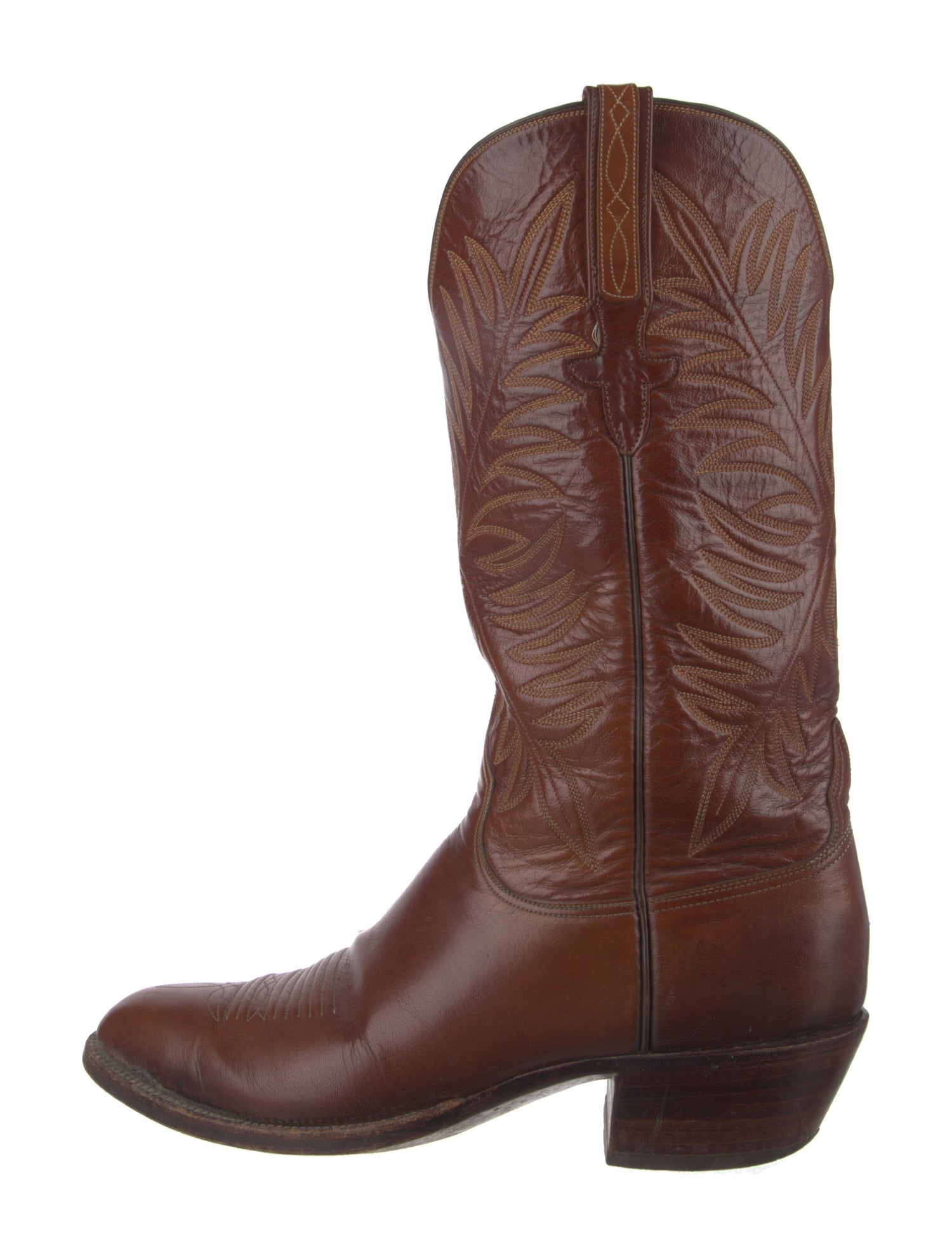Lucchese Leather Printed Western Boots