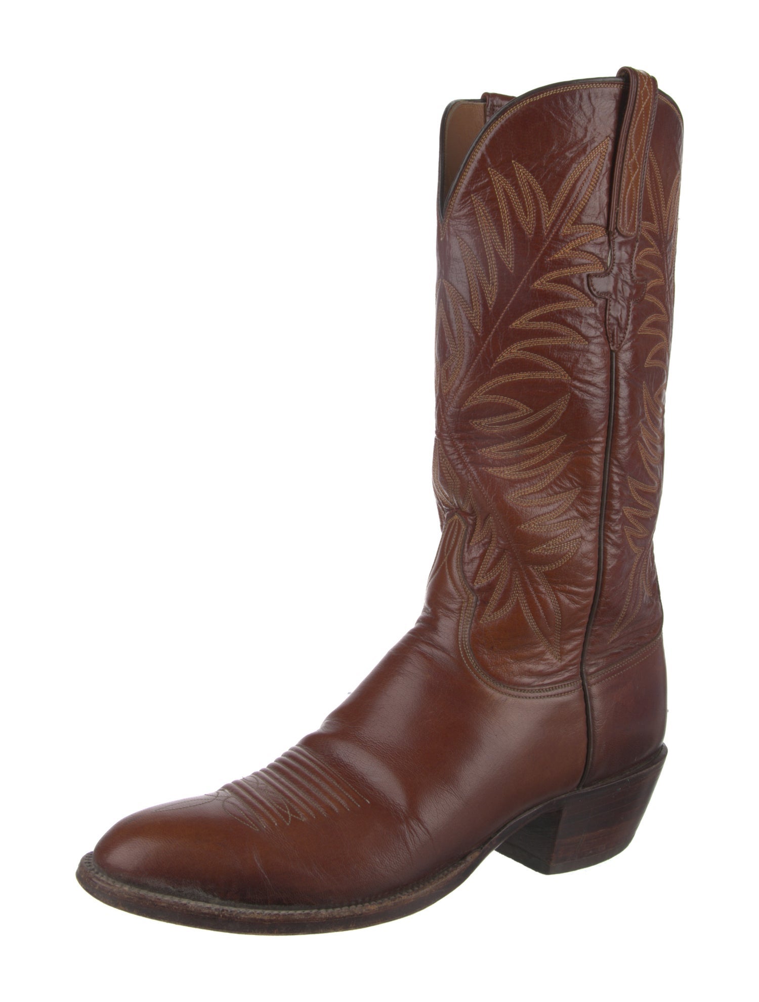 Lucchese Leather Printed Western Boots