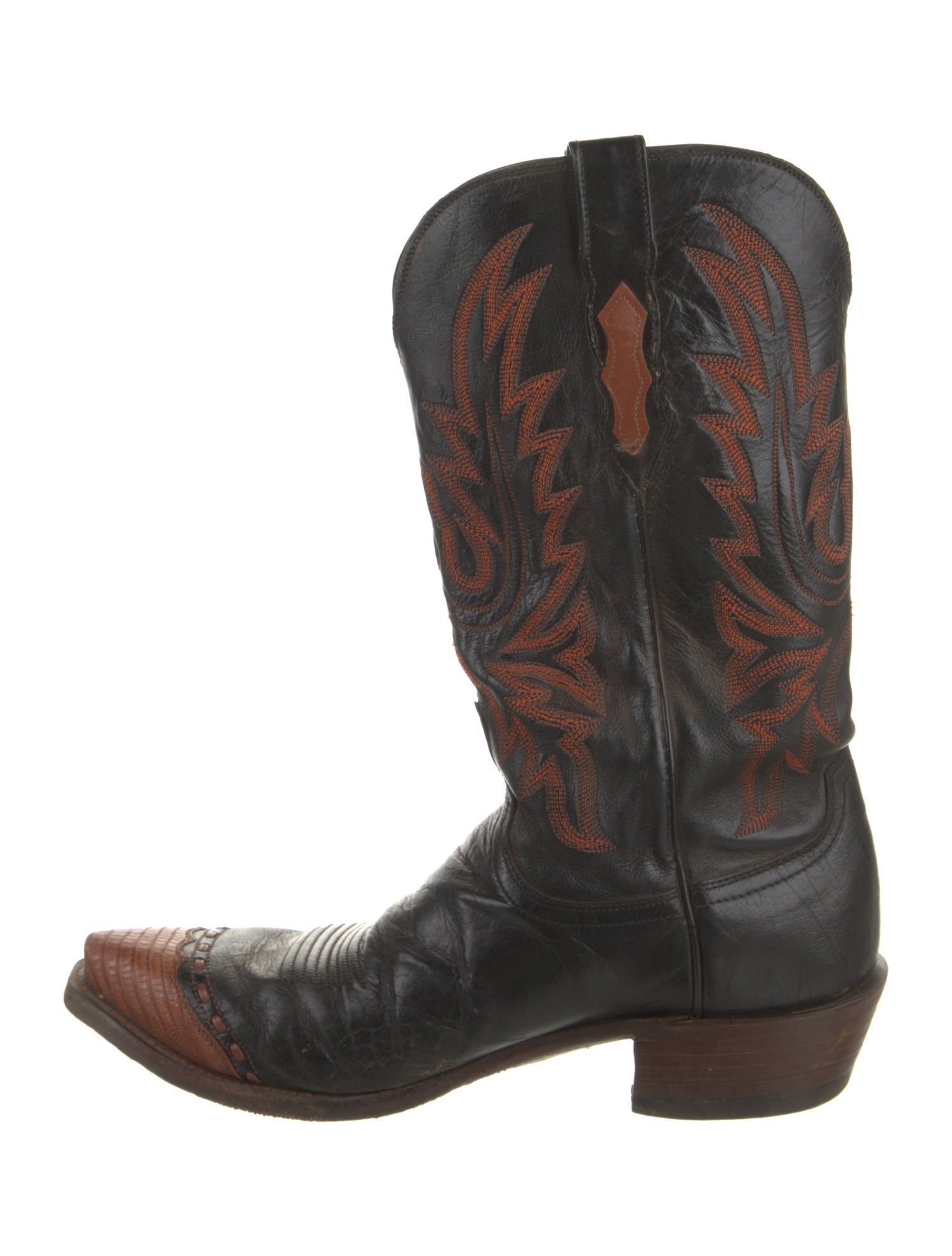 Lucchese Leather Printed Western Boots