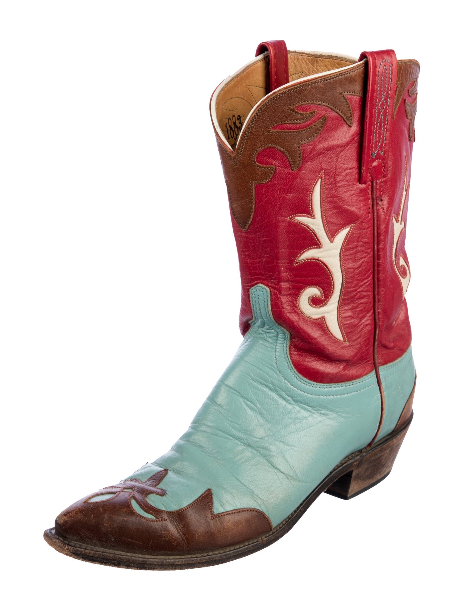 Lucchese Leather Patterned Western Boots