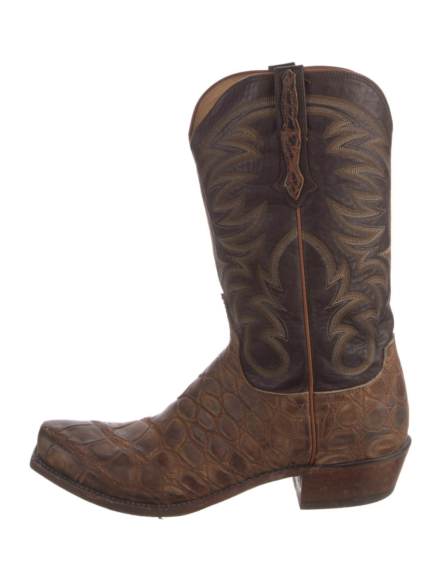 Lucchese Crocodile Patterned Western Boots