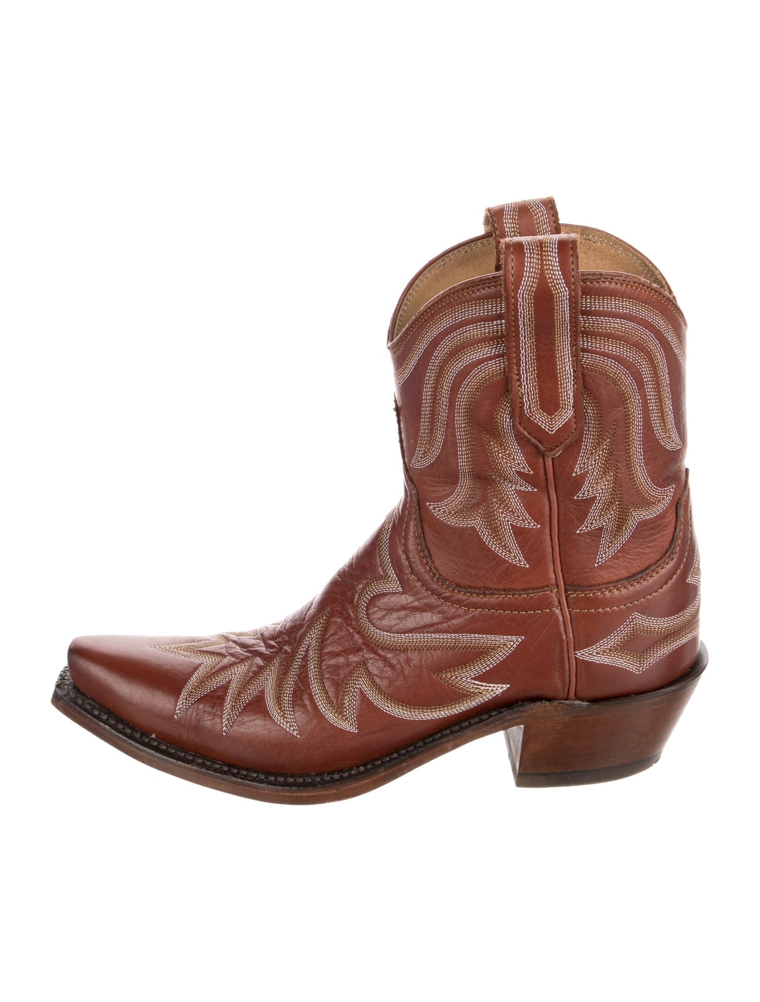 Lucchese Leather Patterned Western Boots