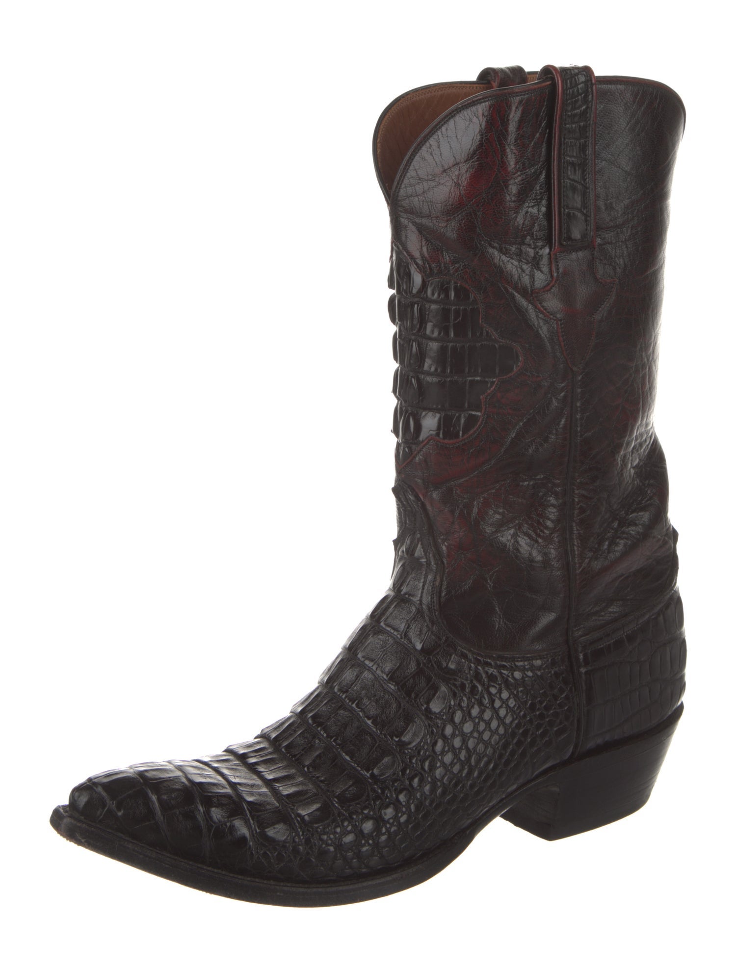 Lucchese Crocodile Western Boots
