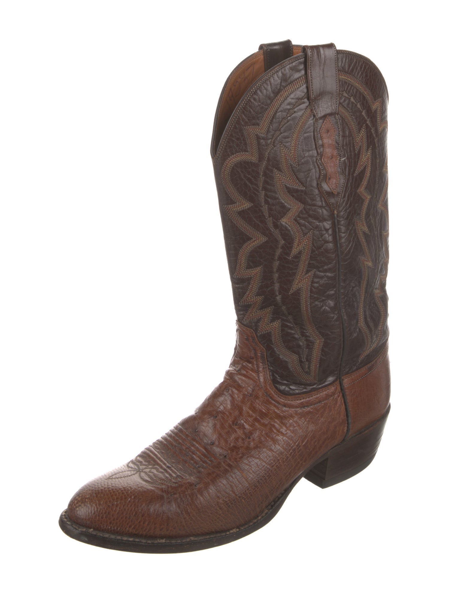 Lucchese Leather Printed Western Boots
