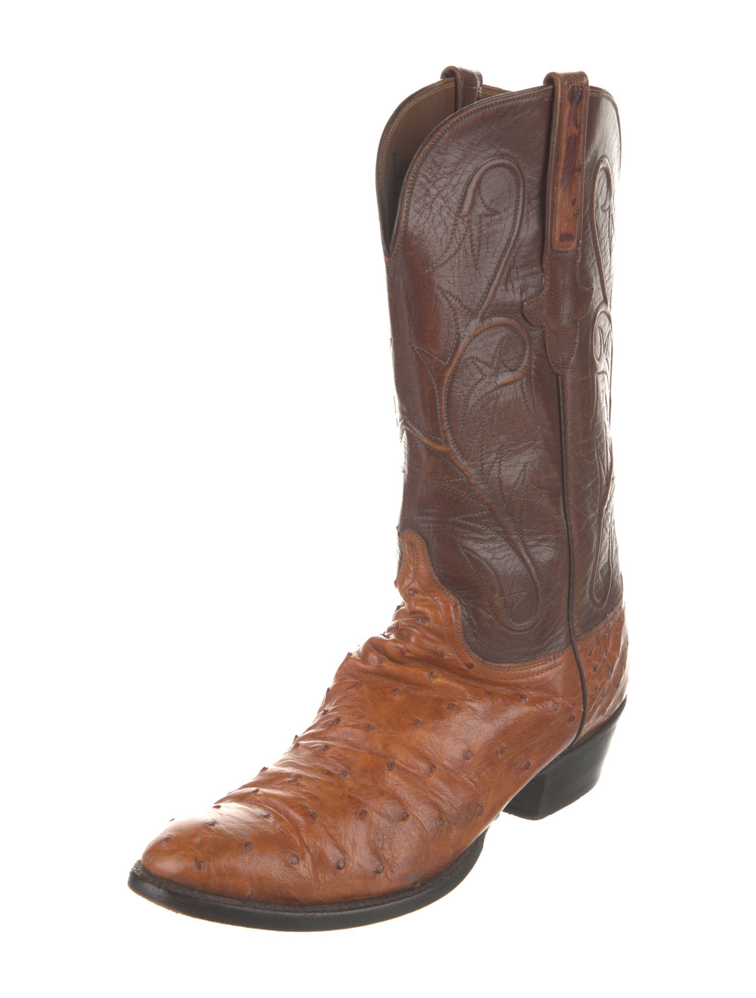 Lucchese Alligator Colorblock Pattern Western Boots