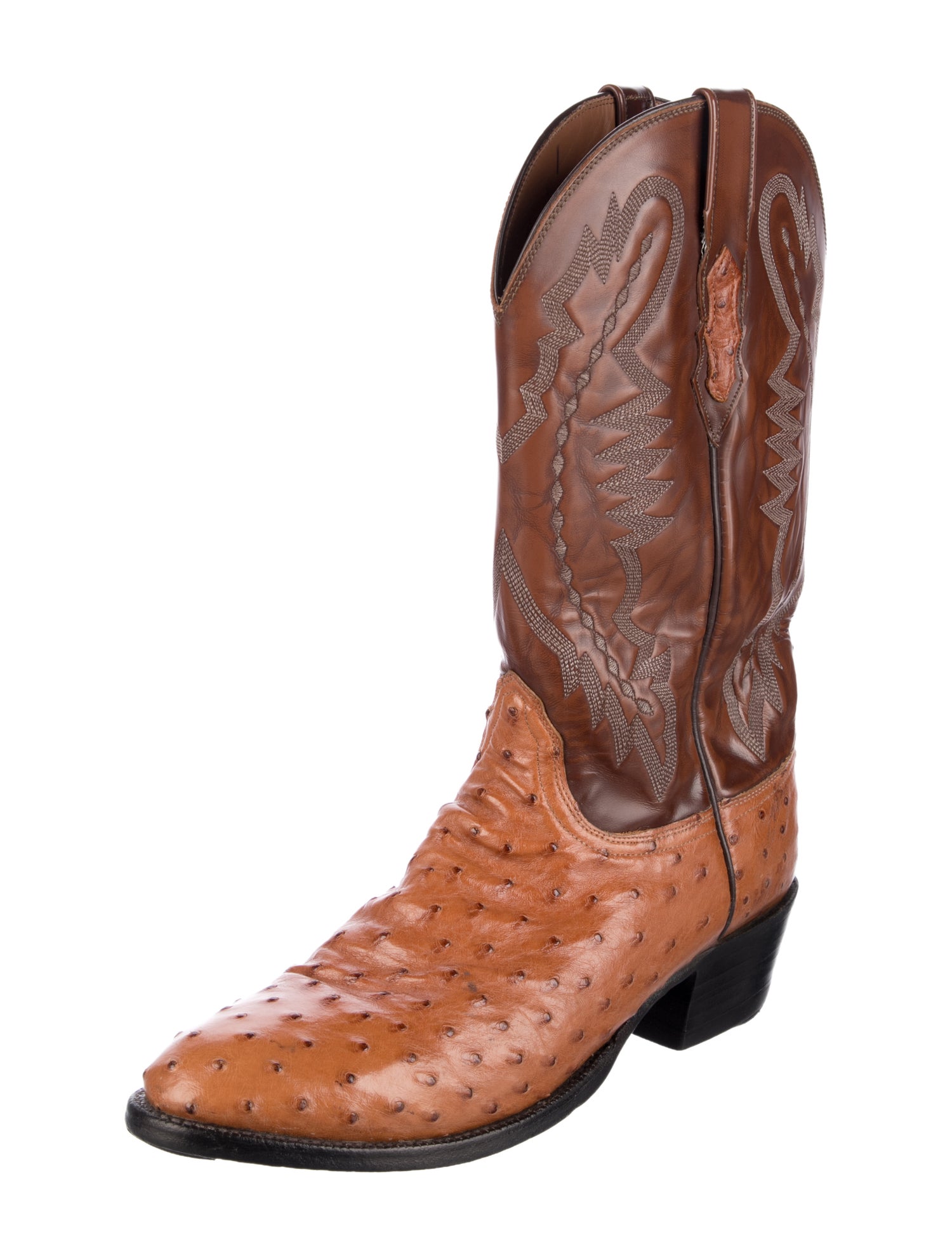 Lucchese Leather Printed Western Boots