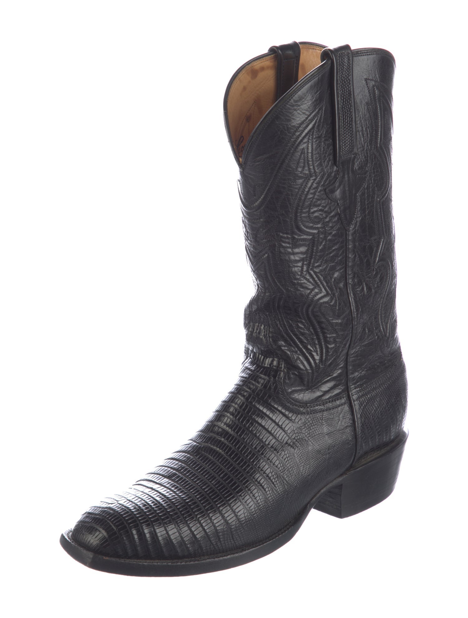Lucchese Embossed Leather Western Boots