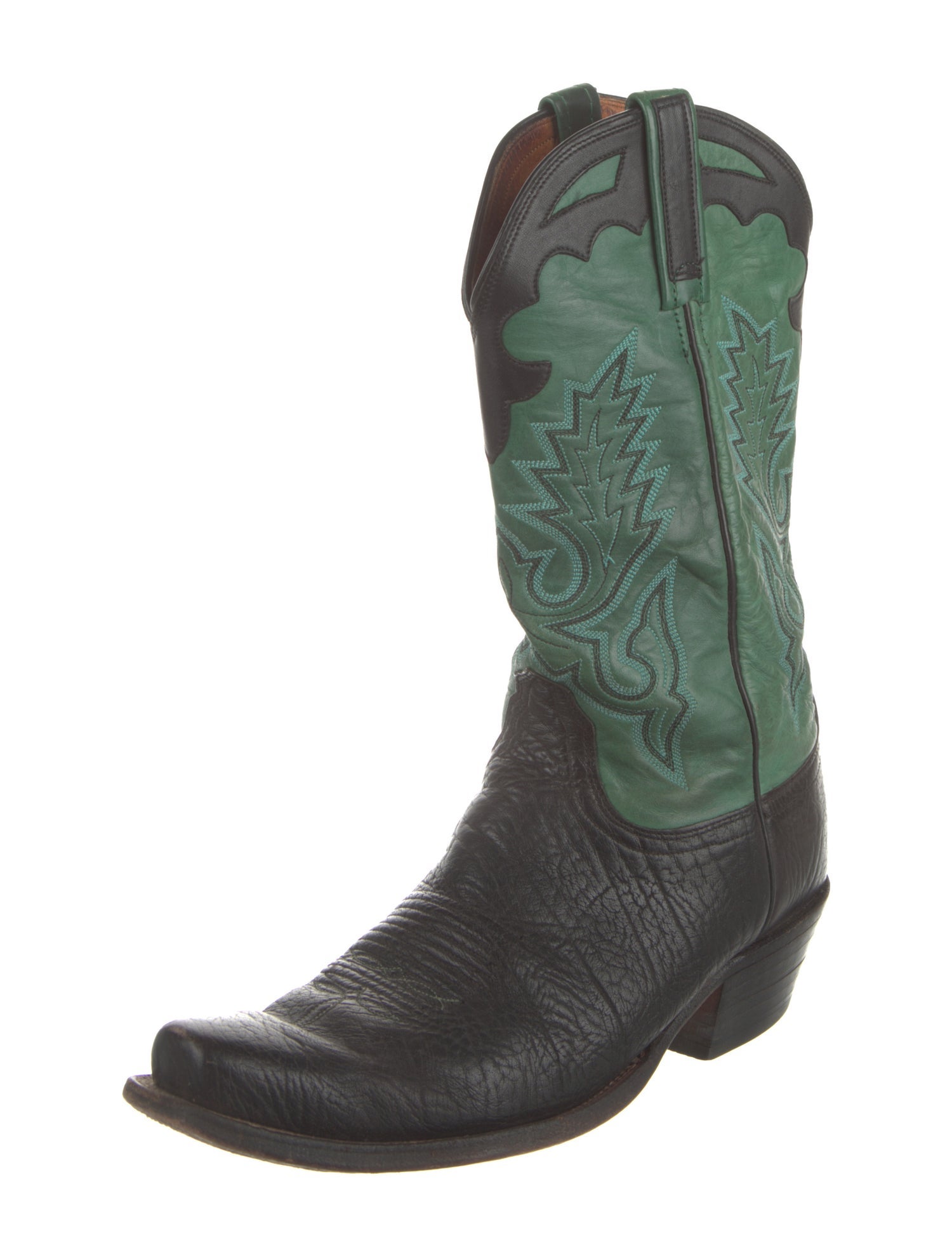 Lucchese Leather Printed Western Boots