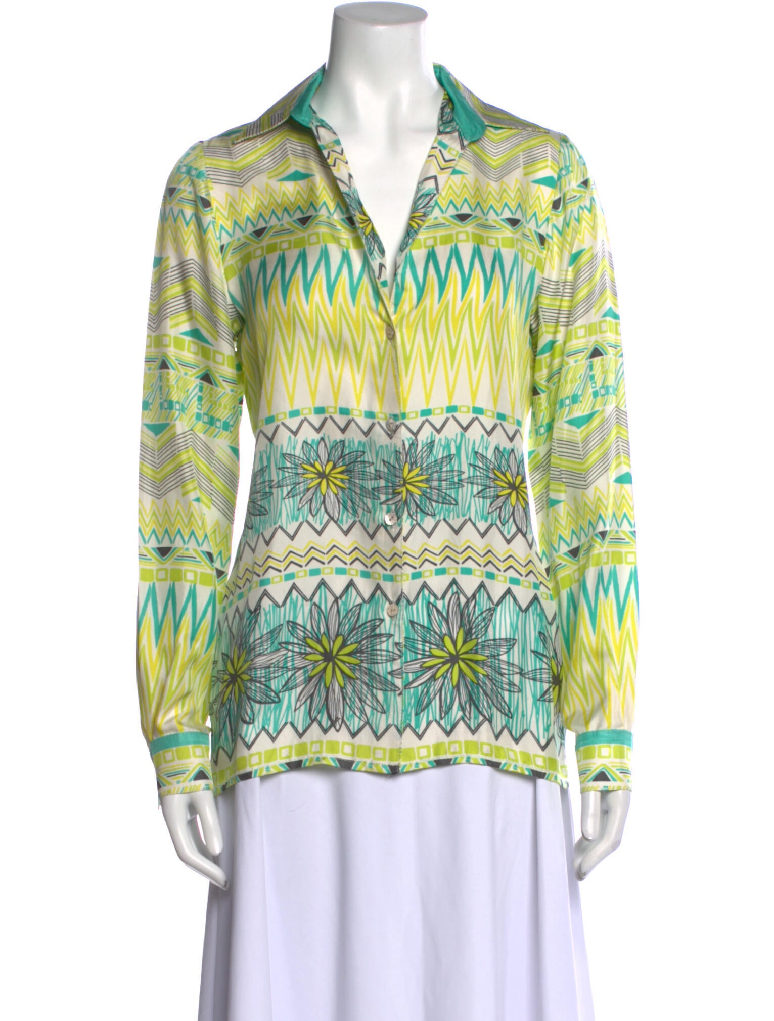 Leal Daccarett Printed V-Neck Tunic